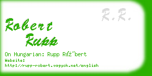 robert rupp business card